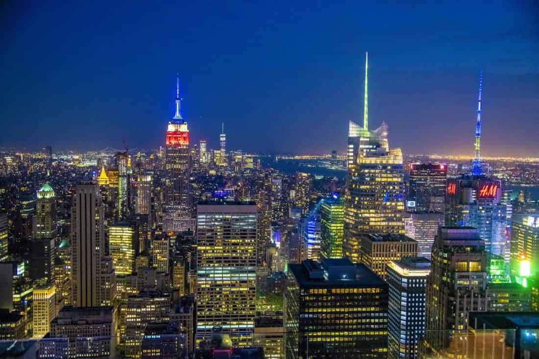 Avondfoto met Empire State Building Avondfoto met Empire State Building