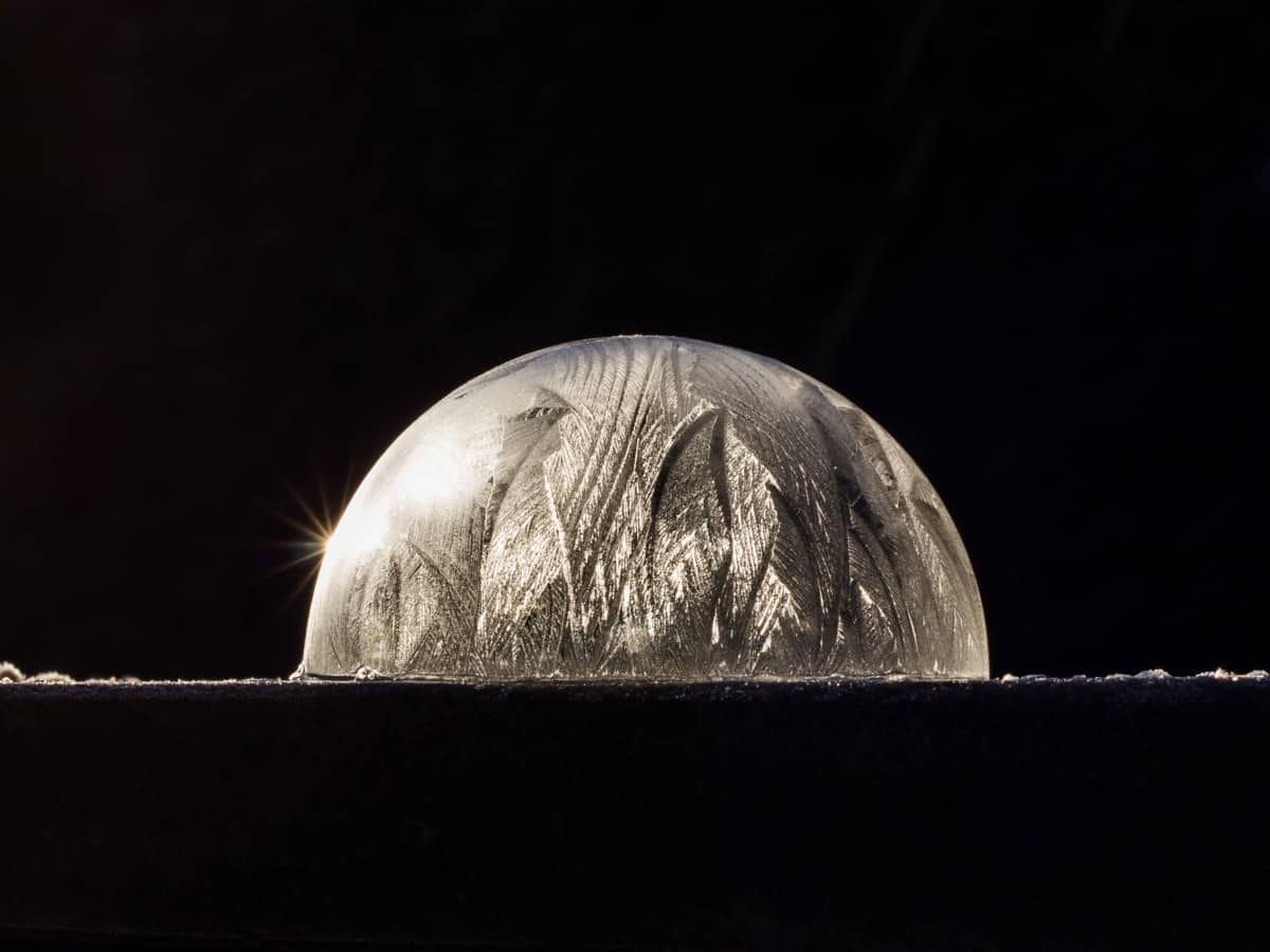 Bevroren zeepbellen fotograferen fotografie tips