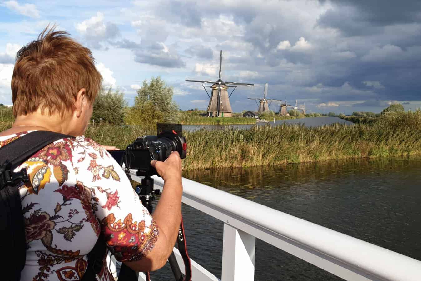 Deelneemster maakt HDR foto bij Zaanse Schans - Fotografie-reizen