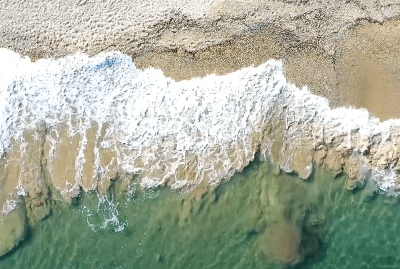 Aerial shot kust Dronereis Corfu Dronereis Corfu