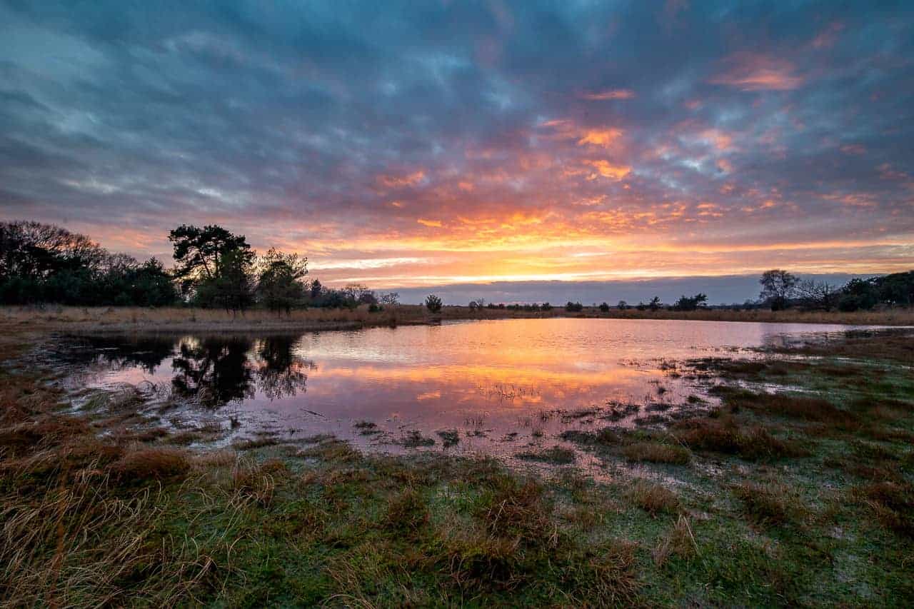 Zonsondergang tijdens het fotografie weekend Brabant