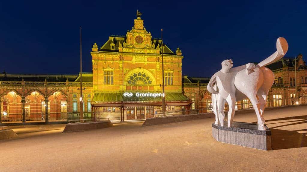 Fotografiecursus station Groningen bij avond