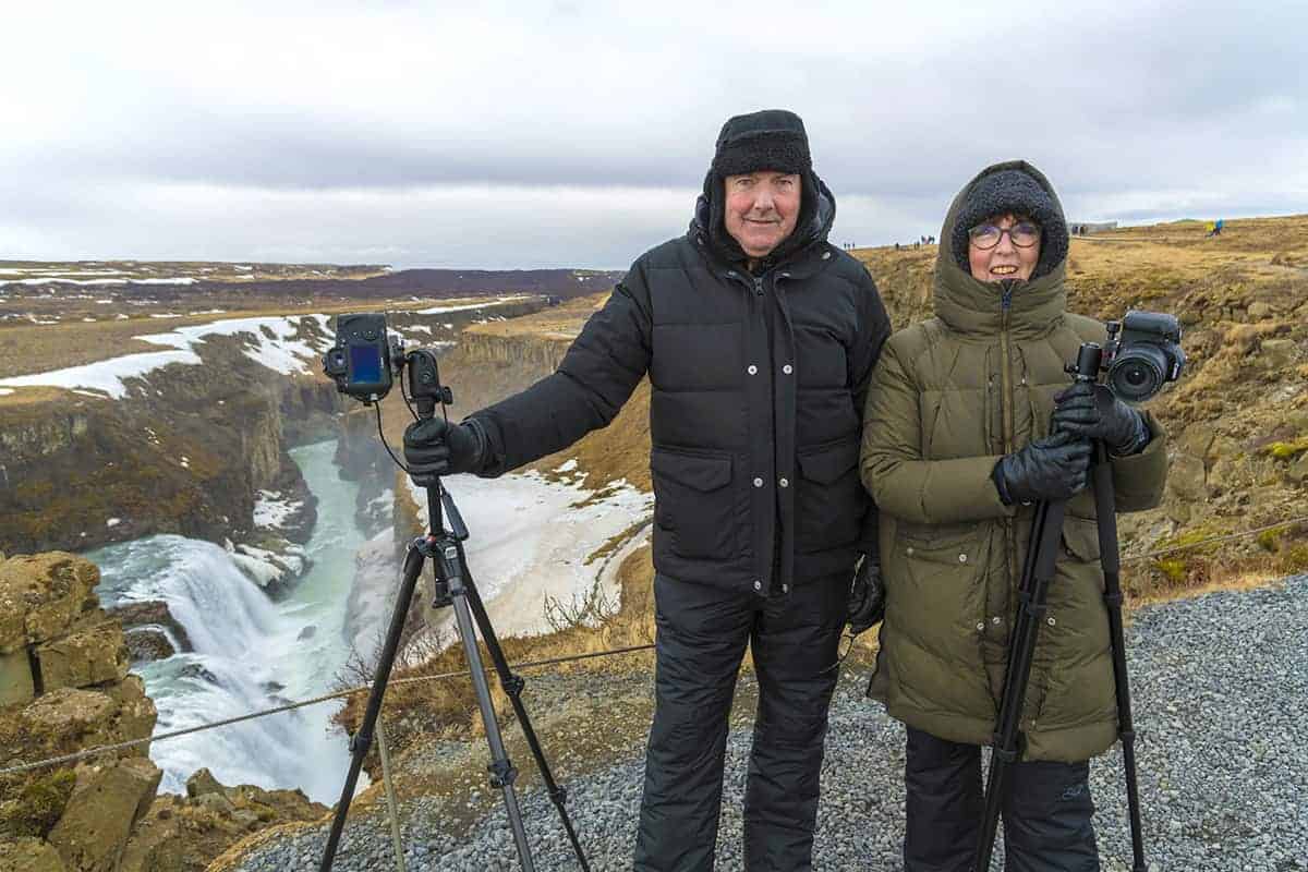 Fotografiereis IJsland Erwin en Marry bij Gullfoss Fotografiereis IJsland Erwin en Marry bij Gullfoss