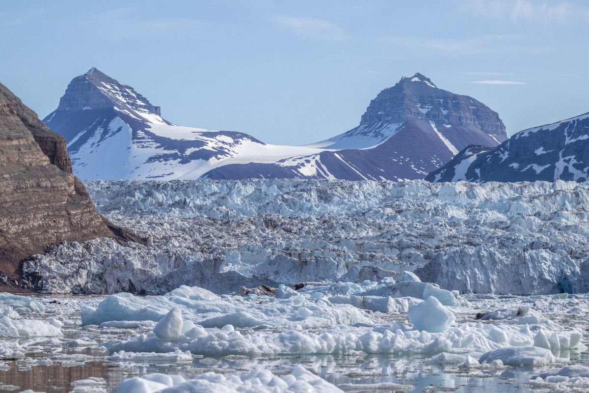 Gletsjer tijdens fotografiereis Spitsbergen
