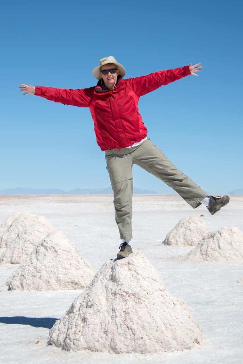 Fotoreis Bolivia 39_01 Yolanda op de zoutvlakte Fotoreis Argentinië, Bolivia, Chili