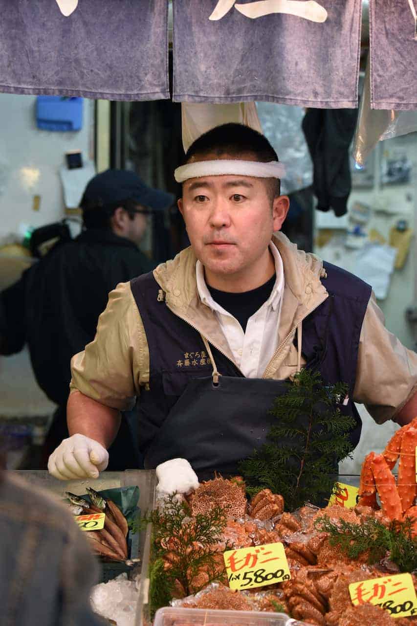 Fotoreis Japan marktkoopman Japans marktkoopman