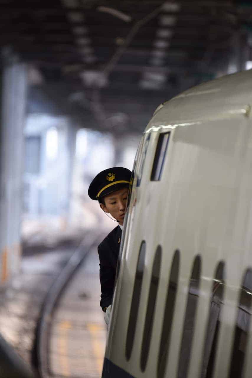 Fotoreis Japan treinmachinist Treinmachinist van de bullet train in Japan