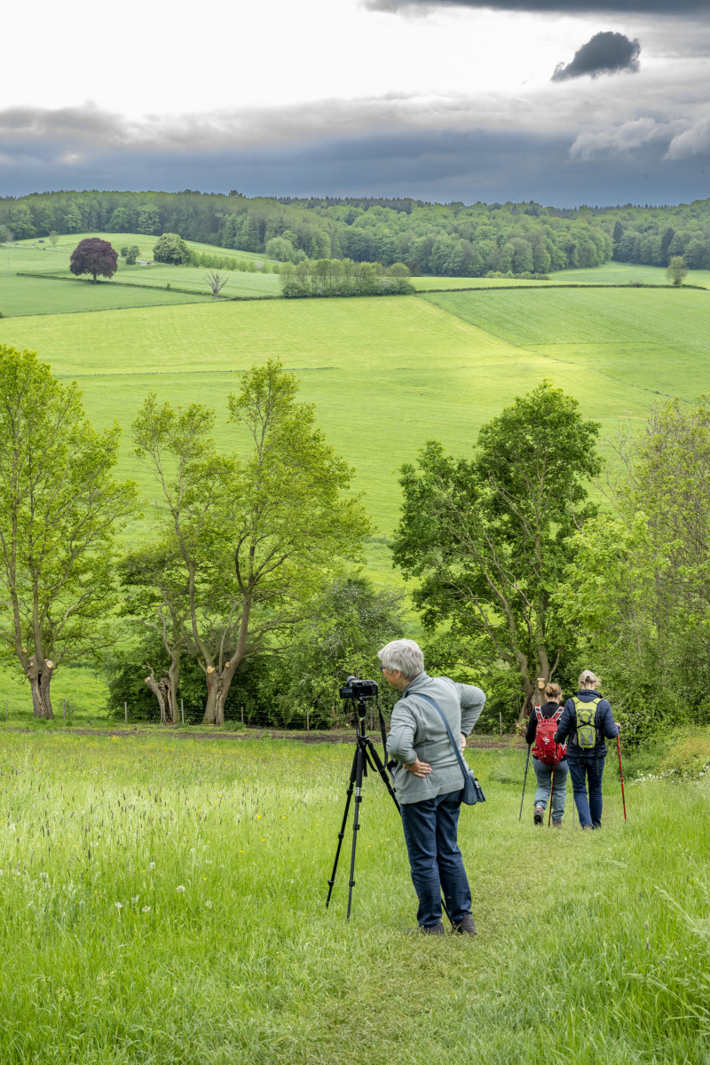 Deelnemers bezig tijdens de fotografiereis in Limburg