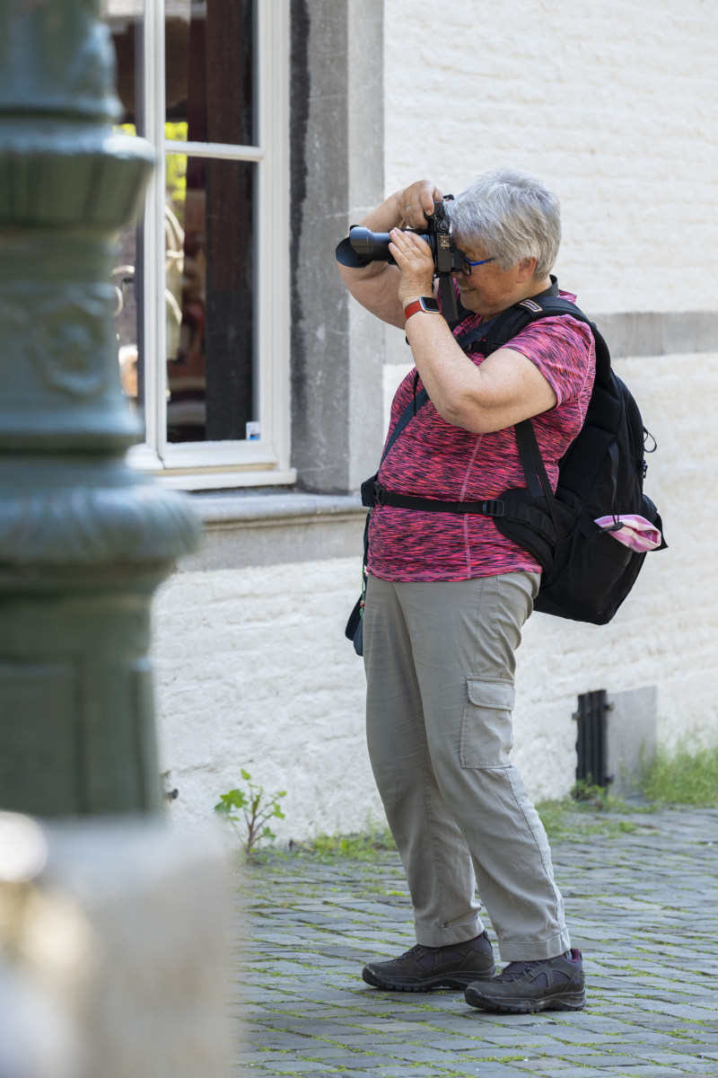 Deelnemer in Maastricht tijdens de fotografiereis Limburg