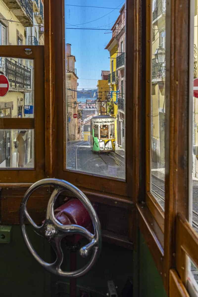 Lissabon vanuit de kabeltram