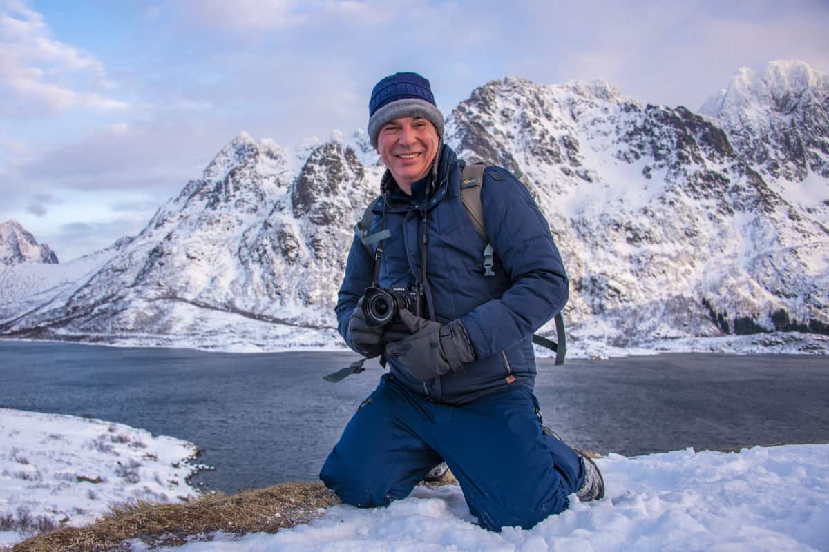 Fotoreis Lofoten deelnemers in actie 29 Fotoreis Lofoten landschapsfotografie