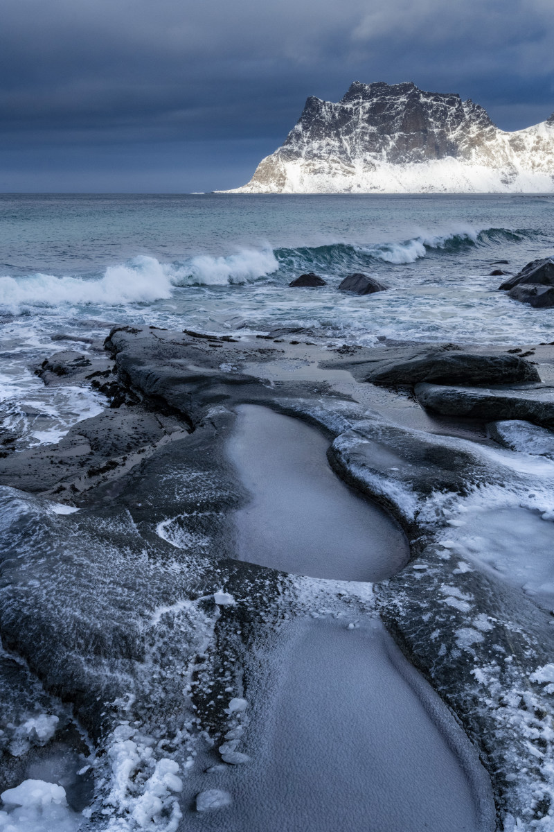 Fotoreis Lofoten natuurfotografie 19 Strand van Uttakleiv Lofoten fotografiereis