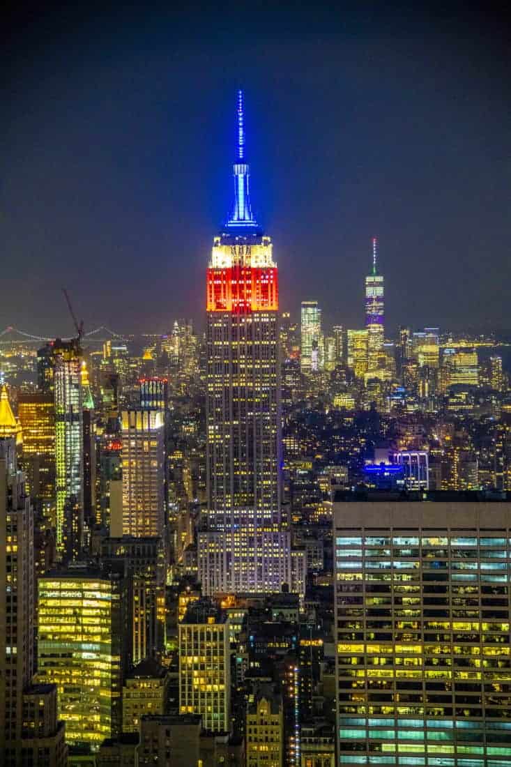 Avondfoto Manhattan vanaf Top of the Rock Avondfoto Manhattan vanaf Top of the Rock