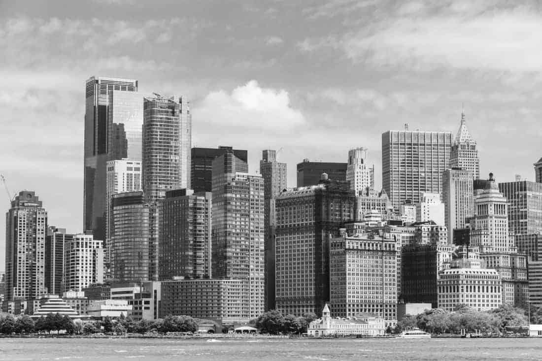 Fotoreis New York skyline in zwartwit Fotoreis New York skyline in zwartwit