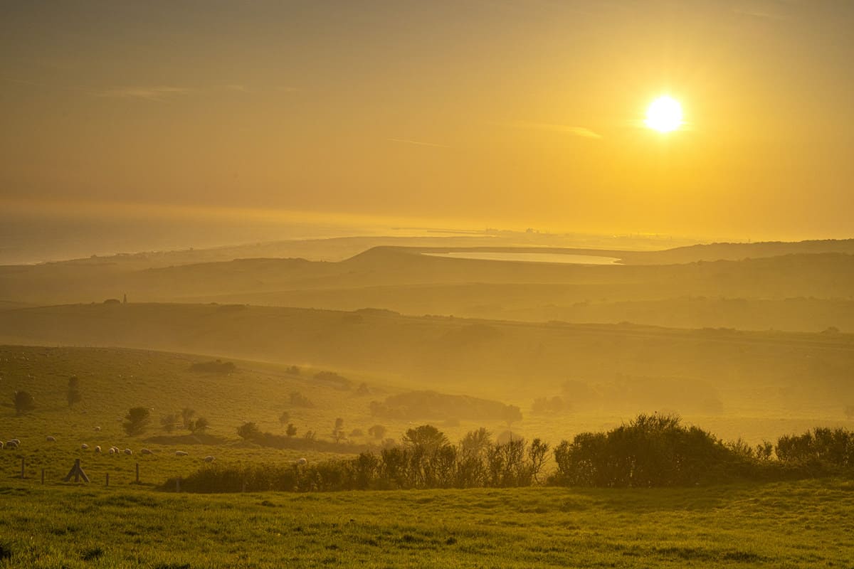 Fotoreis Opaalkust Cap de Blanc Nez en koolzaad 41 Zonsopkomst vanaf Cap de Blanc Nez Fotografiereis Opaalkust