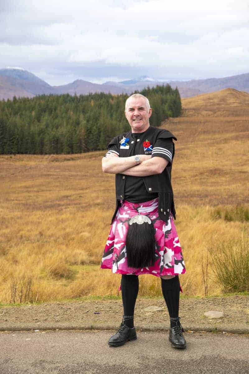 Fotoreis Schotland 200 Man met Schotse kilt