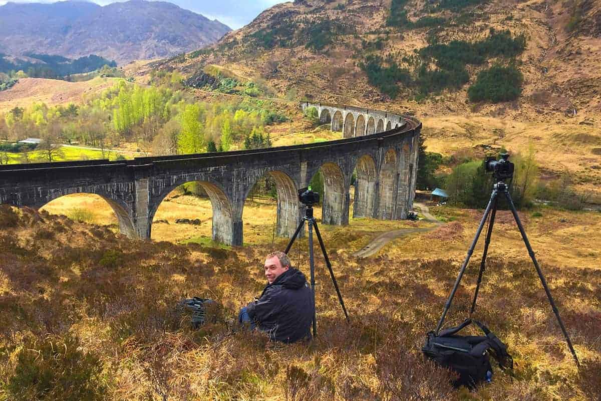 Fotoreis Schotland - Ron bij Glennfinnan Viaduct Fotoreis Schotland - Ron bij Glennfinnan Viaduct