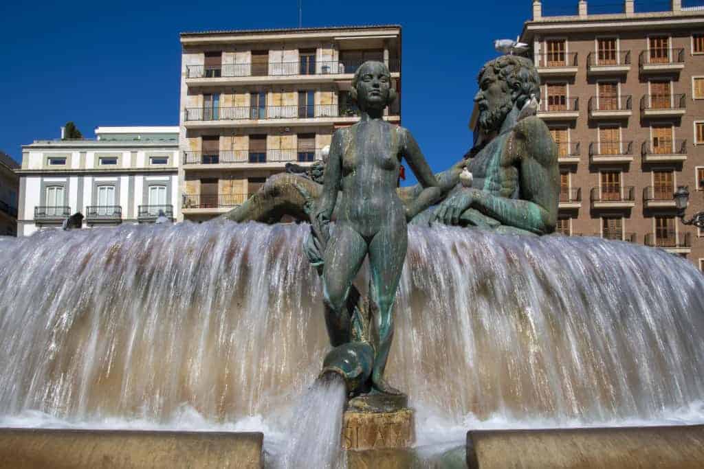 Fotoreis Valencia Fontein Plaza de la Virgen Fotoreis Valencia Fontein Plaza de la Virgen