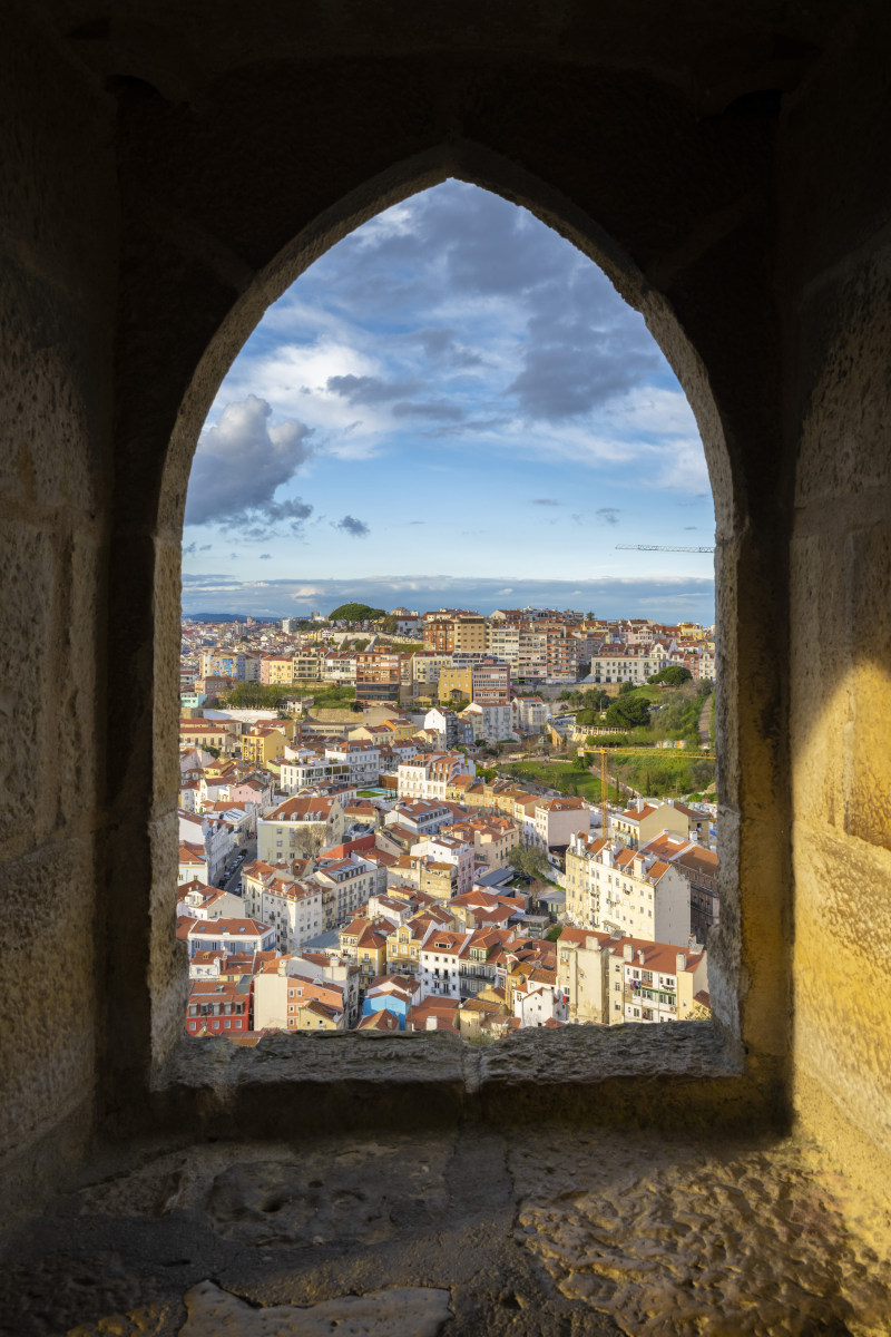 Blik vanaf Sao Jorge op Lissabon fotografie reis