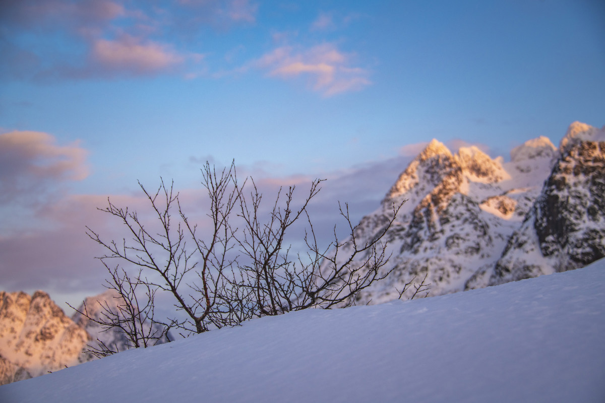 Zonsondergang Lofoten fotoreis