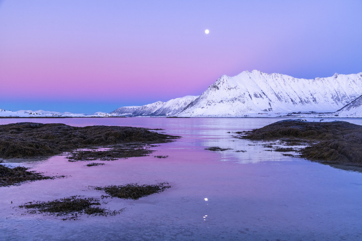 Fotoreizen Lofoten natuurfotografie 56 Gimsoy bij zonsondergang