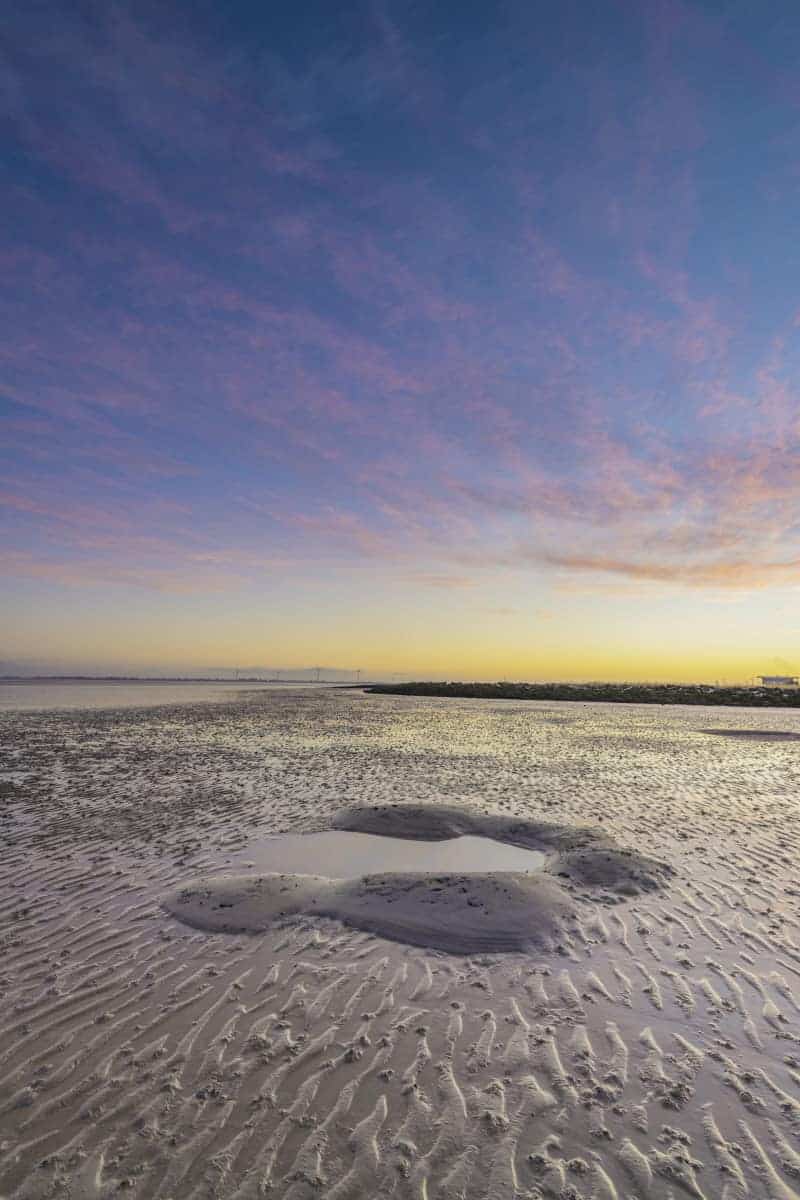 Fotoweekend Groninger Waddenkust 4_01 Strand van Delfzijl bij zonsopkomst