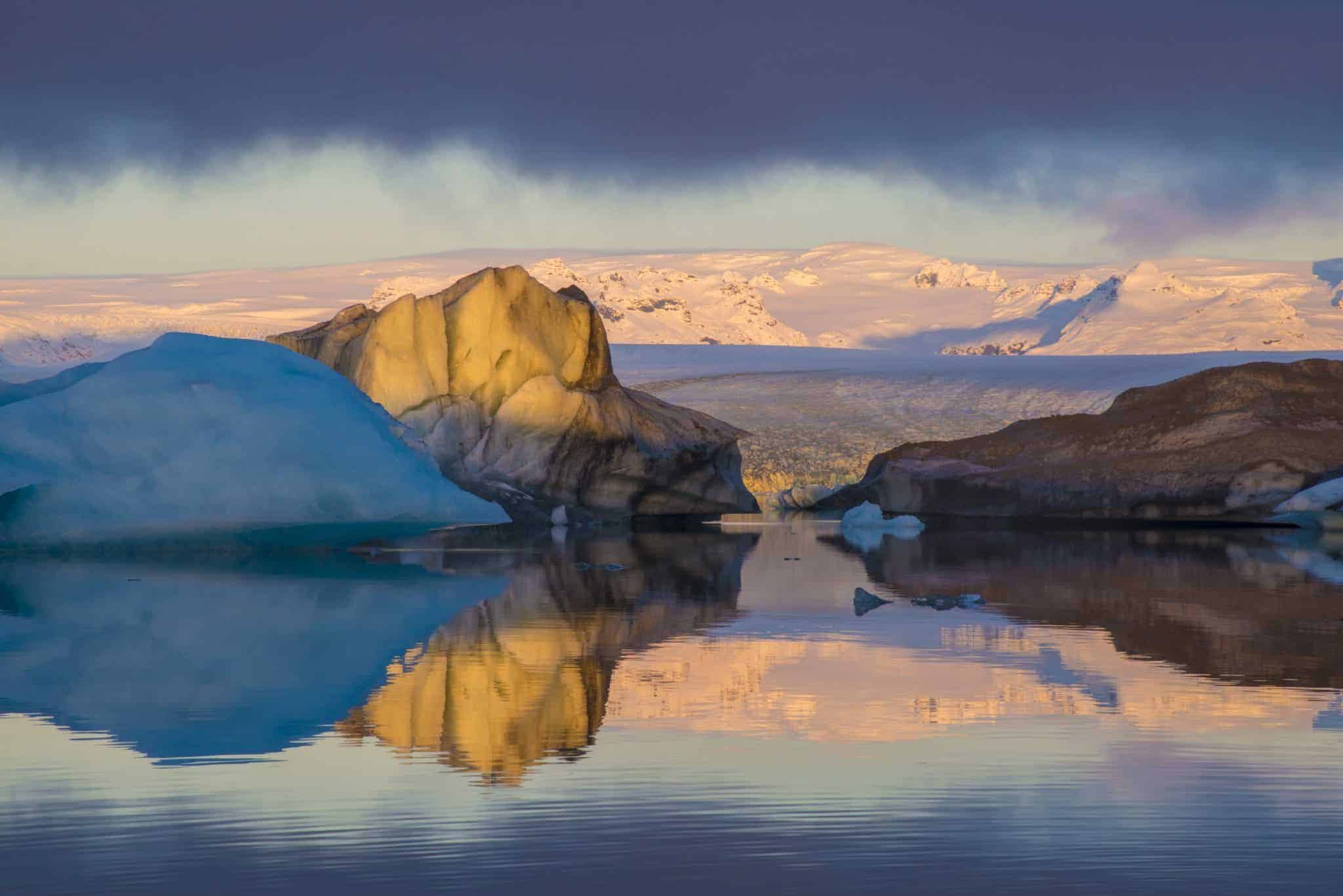 IJsschotsenmeer Jökulsárlón in ochtendlicht - Fotoreis IJsland