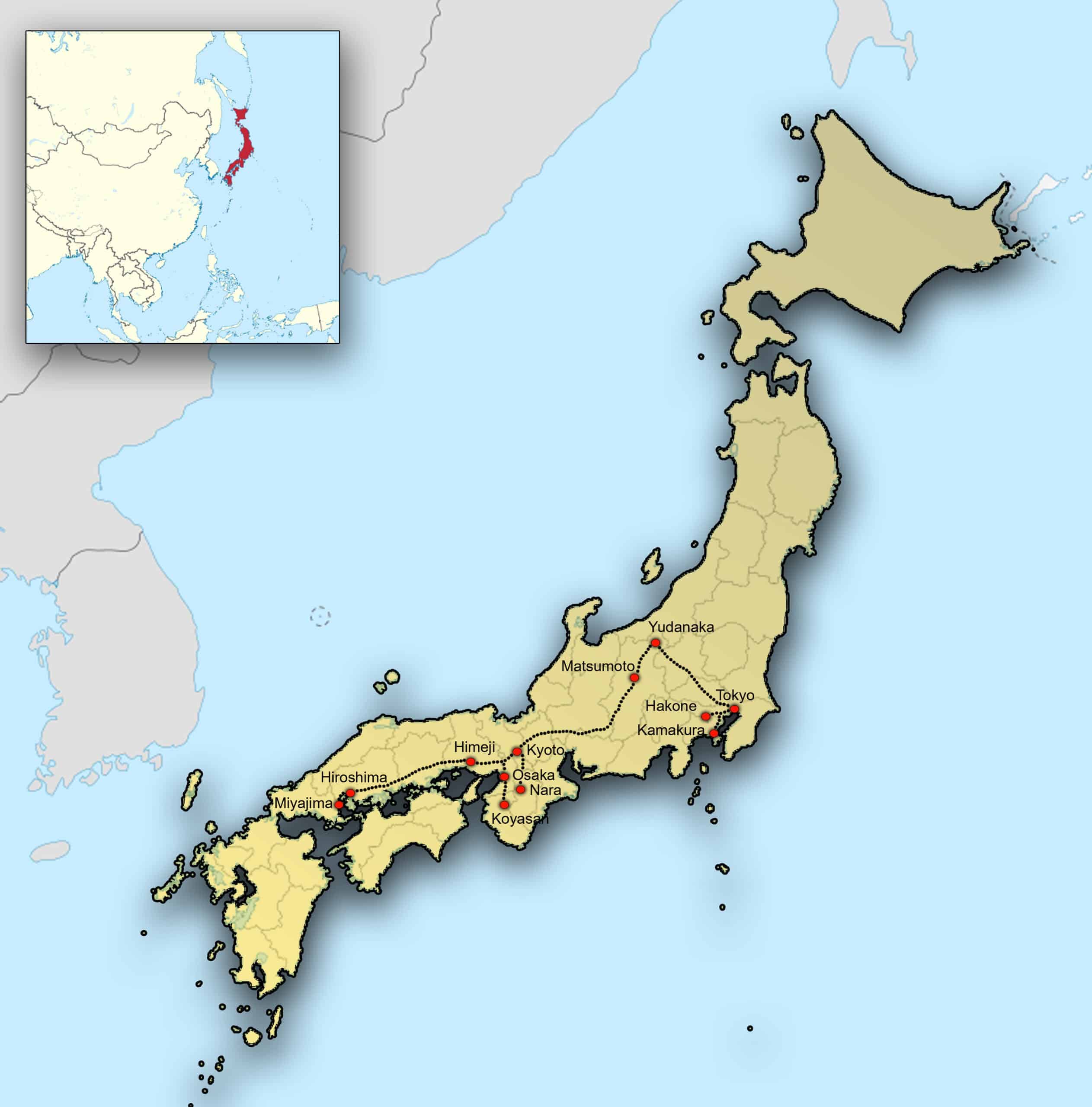 Japan kaart