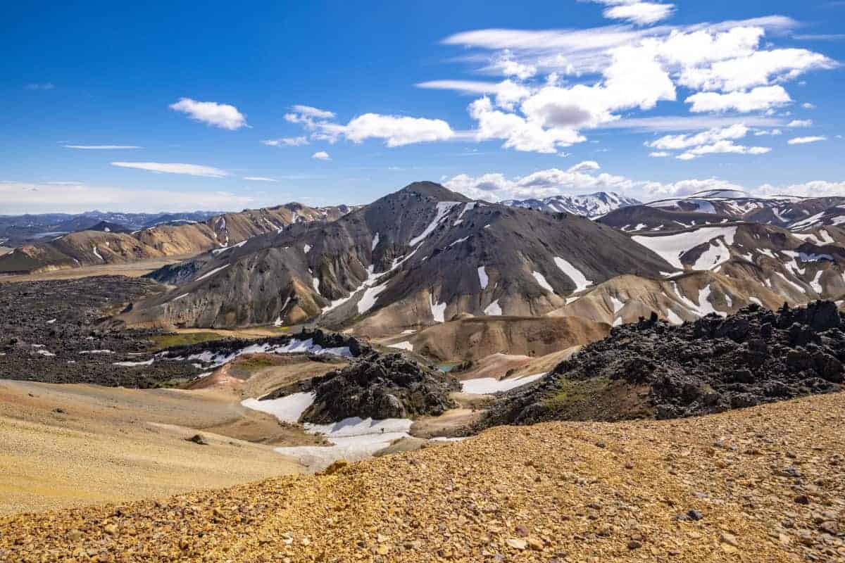 Gekleurde ryholietbergen in Landmannalaugar - fotografiereizen Gekleurde ryholietbergen in Landmannalaugar - fotografiereizen
