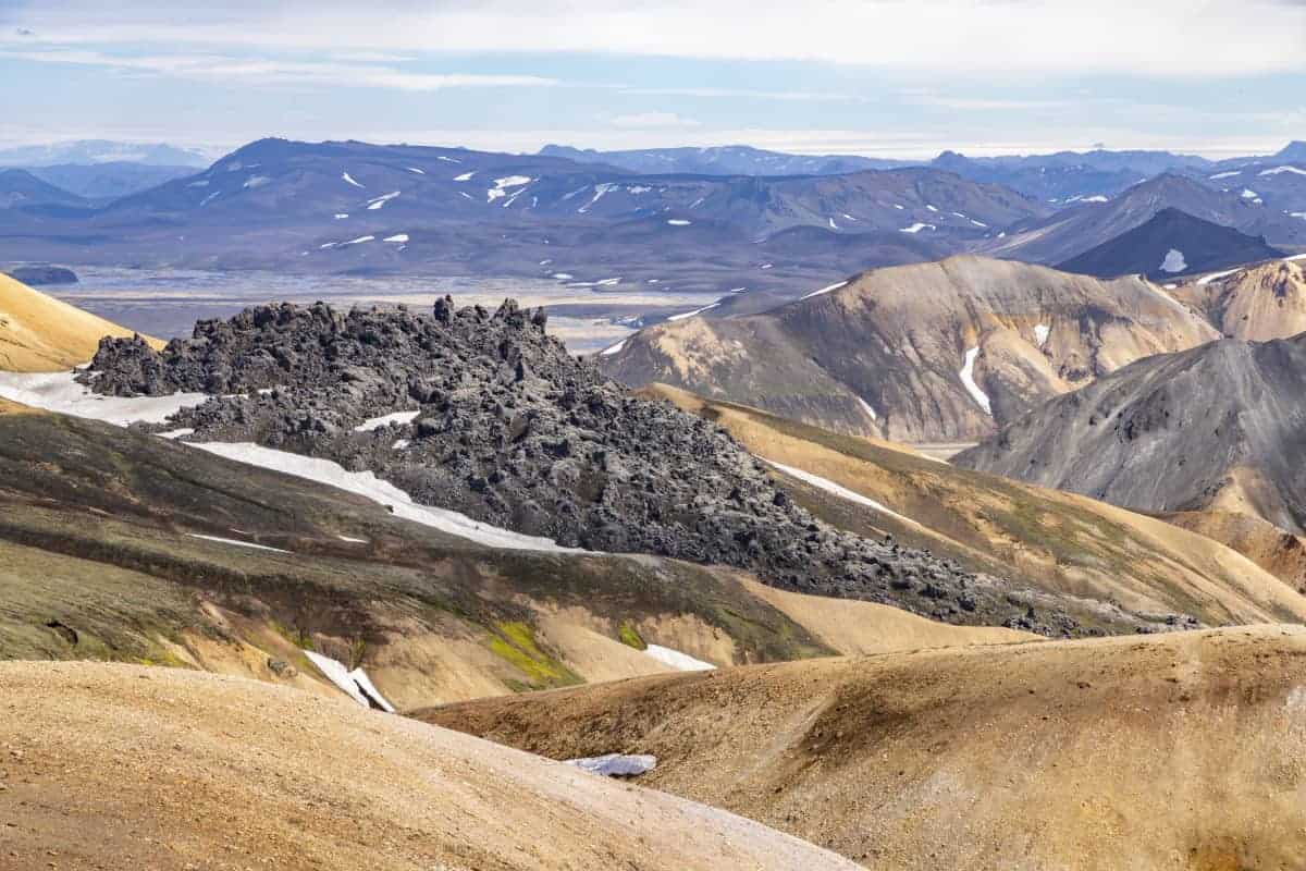 Gekleurde ryholietbergen in Landmannalaugar - fotografiereizen Gekleurde ryholietbergen in Landmannalaugar - fotografiereizen