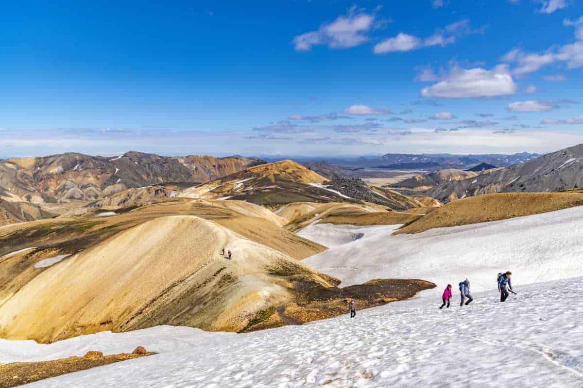 Gekleurde ryholietbergen in Landmannalaugar - fotografiereizen Gekleurde ryholietbergen in Landmannalaugar - fotografiereizen