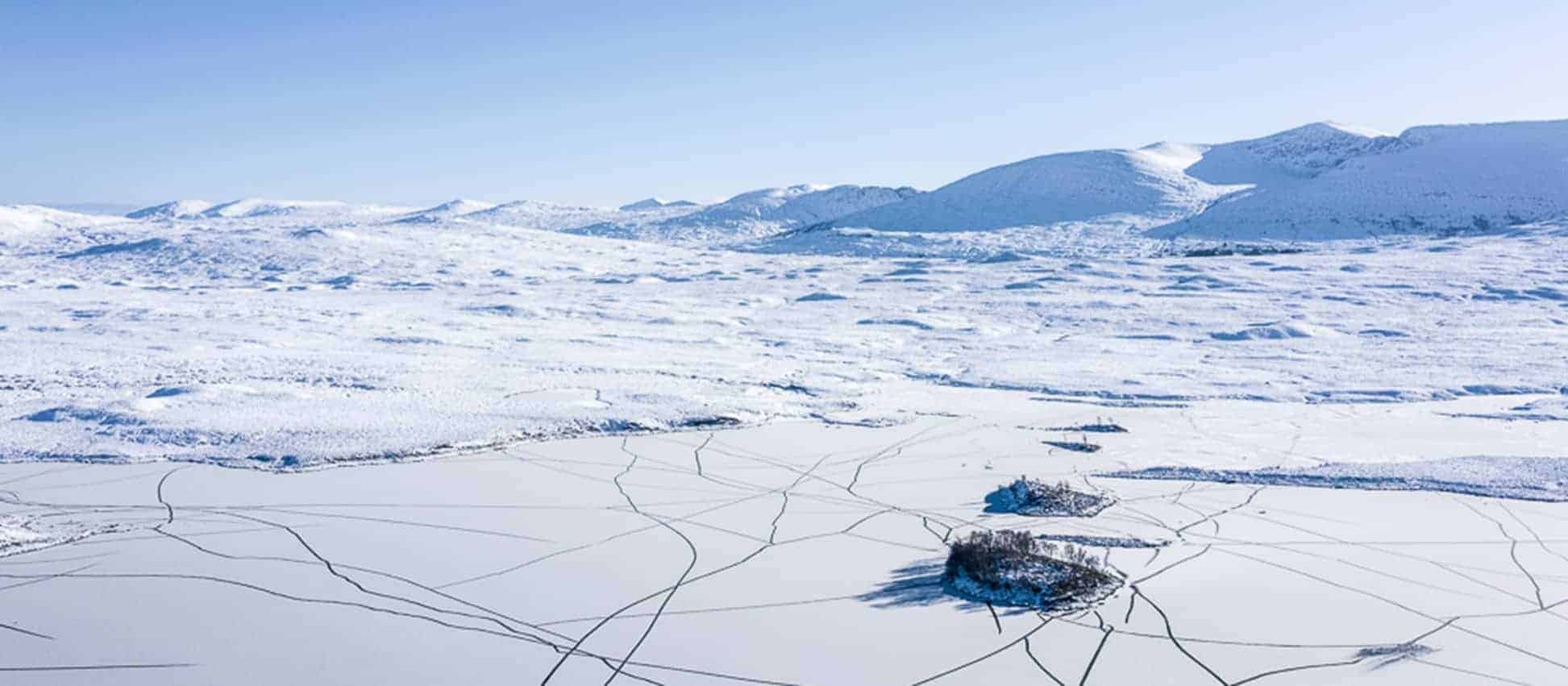 Sneeuwlandschap Sneeuwlandschap vanuit de lucht
