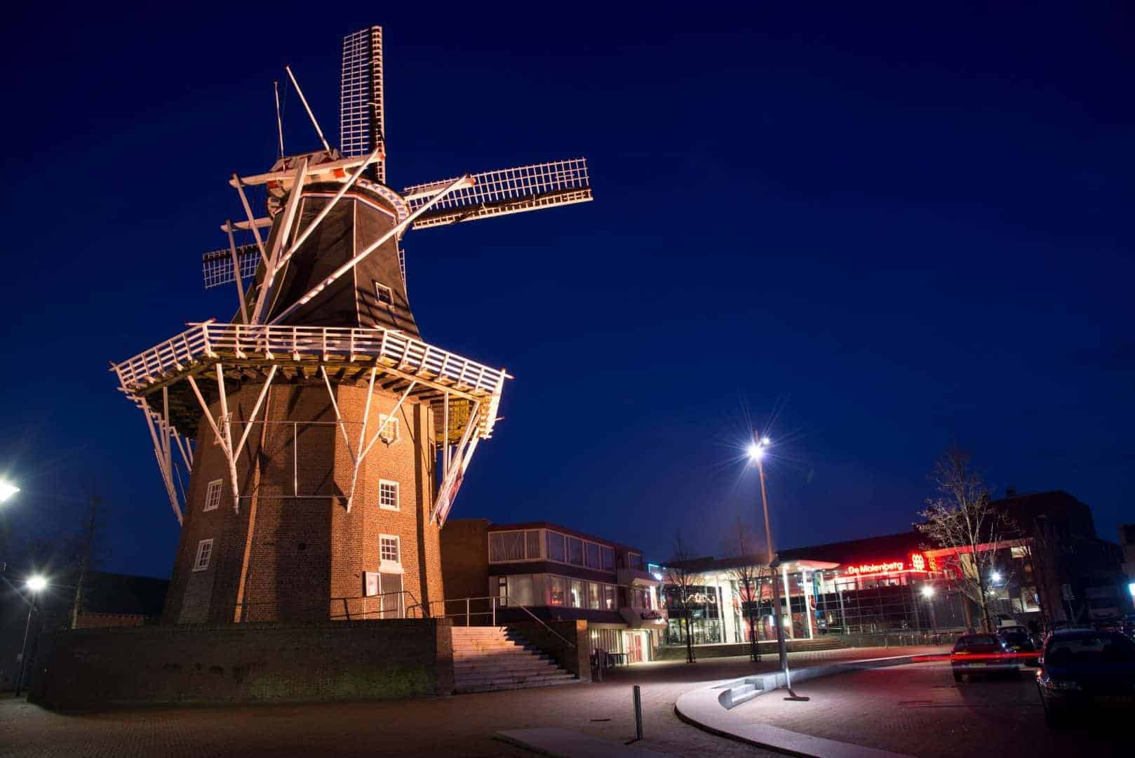 Workshop avondfotografie - Molen tijdens blauwe kwartiertje Workshop avondfotografie - Molen tijdens blauwe kwartiertje